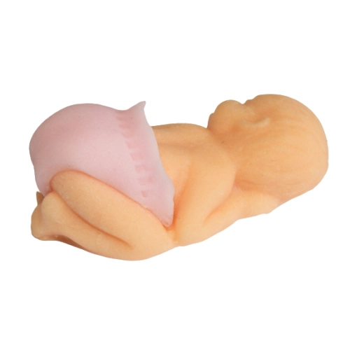 Figurka cukrowa ozdoby na tort bobas dziewczynka dekoracje na roczek chrzest baby shower